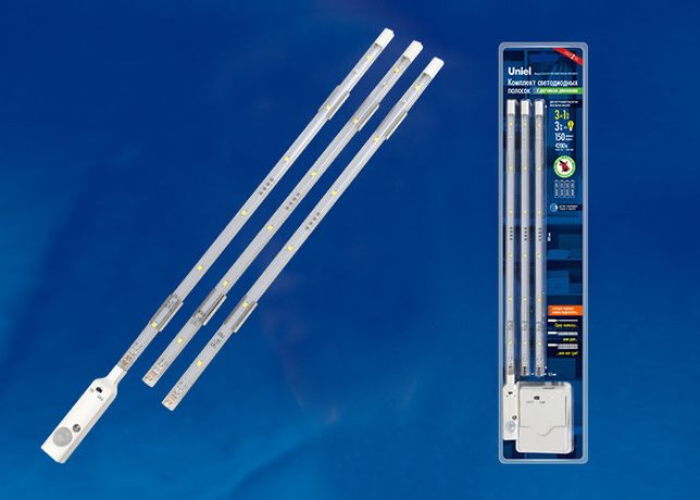 Комплект светодиодных полосок с ДД 10Lux ULM-F42-3W/4200K SENSOR IP20 WHITE от ЭП 4ААА. 150Lm белый | UL-00002889 Uniel