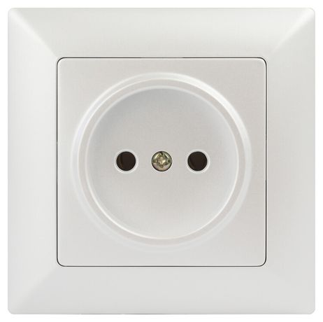 Розетка однофазная скрытого монтажа, в рамку без шторок перламутр 16А 250В IP20 4-201-06 Intro Solo - Б0053646 ЭРА