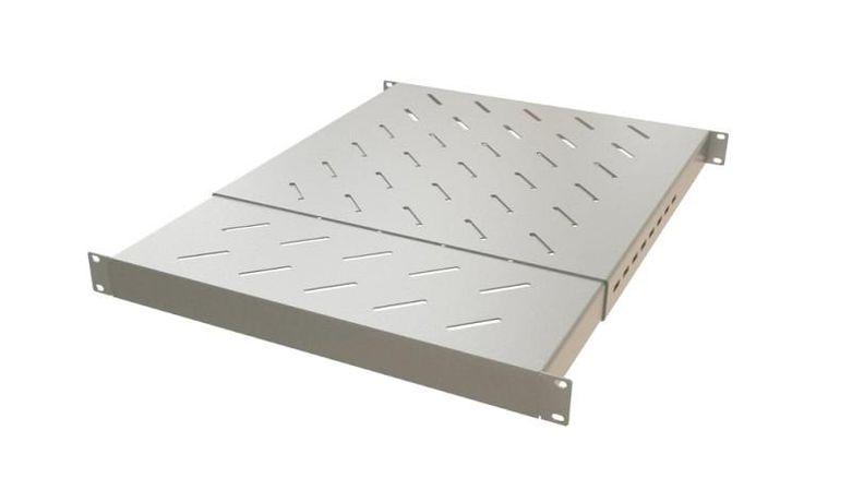 Полка с 19дюйм креплением раздвижная 1U регулируемой глубиной установки от 405мм до 700мм нагрузка 220кг для в шкафы 600-800мм TSD3H-1U-405/700-RAL7035 сер. Hyperline 452067