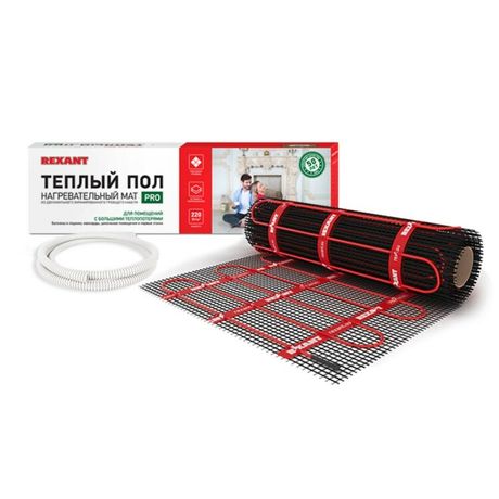 Комплект "Теплый пол" (мат) двухжил. 330Вт 0.5х3м 1.5кв.м PRO RNX-1.5-330 с экраном Rexant 51-0011 MEET