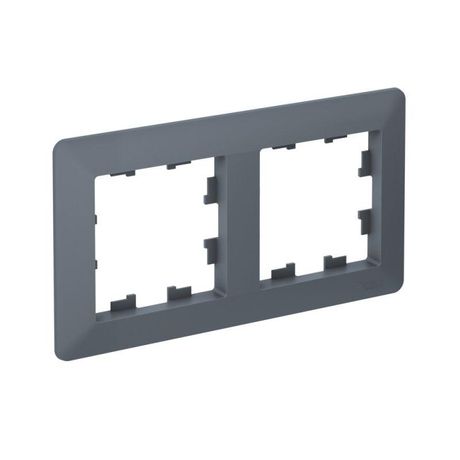 Рамка 2-м AtlasDesign Air грифель/дым. черн. SE ATN220702 APC