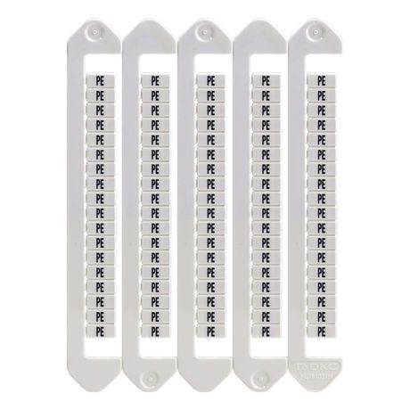 Маркировка для клемм, ширина 5 мм, символы L1, L2,L3, N, PE, вертикальная ориентация - NUTB-5-L1-PEV ДКС