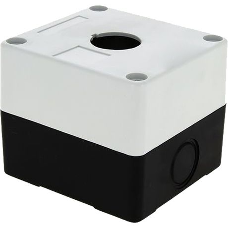 Корпус кнопочный 1 кнопка КП101 пластиковый белый - cpb-101-w EKF