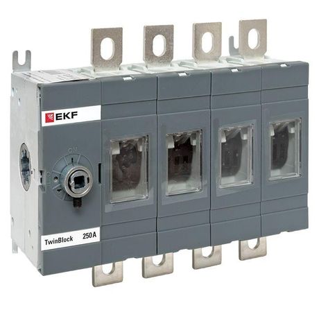 Рубильник 250A 4P без рукоятки управления TwinBlock | tb-s-250-4p EKF