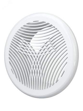 Решетка вентиляционная круглая D164 приточно-вытяжная, из ABS пластика, с фланцем D125 - 12,5РПКФ ЭРА 4088