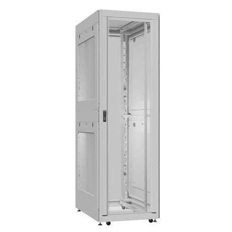 Шкаф серверный 42U 800х1200 передняя дверь: одностворчатая перфорированная IP20. задняя двустворчатая глухой металл IP51. боковые панели: перфорированные. цвет: серый RAL7035 - EX 8242.7352 SYSMATRIX