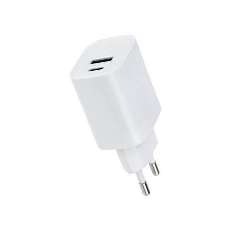 Устройство зарядное сетевое USB + Type-C 5В 2.4А бел. Rexant 16-0296 MEET