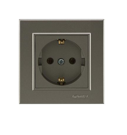 Розетка 1-м СП Karea 16А IP20 с/з зел. Makel 56052028