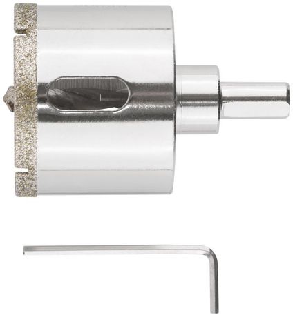 Коронка кольцевая по керамограниту, камню и кафелю алмазная с центровочным сверлом 50х67 мм - 16221 РОС