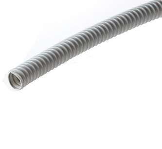 Труба гофрированная ПВХ тяжелая d20мм без протяжки сер. (уп.100м) Ruvinil 12010 TYCO