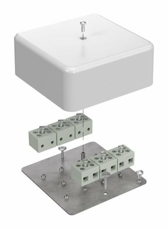 Коробка огнестойкая для кабель-канала 40-0470-FR6.0-12 Е15-Е60 (латунь) 103х103х45 IP42 12p, 6.0 мм.кв.| 40-0470-FR6.0-12-Е60 | Промрукав Строитель