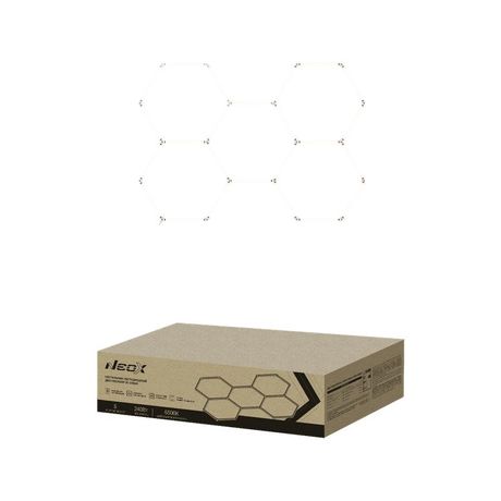Светильник светодиодный ДБО-HEXAGON 5С-24065 240Вт 230В 6500К 5 сот 0.5м шнур с вилкой 1628х2380мм NEOX - 4690612066622 NEOX арт. 4690612066622