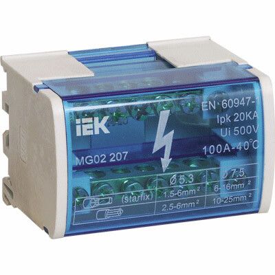 Шина "N" нулевая на DIN-рейку в корпусе 4х11групп | SQ0801-0010 TDM