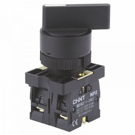 Переключатель NP2-EJ25, 2 положения с фиксацией, 1НЗ +1НО IP40 | 574824 CHINT