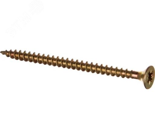 Шуруп универсальный 6х140 потайная головка, остроконечный, желтопассивированный (50шт) - коробка 102279 Tech-KREP