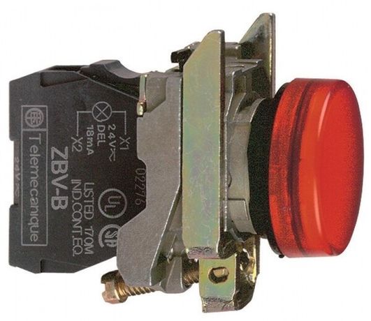 Лампа сигнальная 22мм 24в светодиодная красная - XB4BVB4 Schneider Electric
