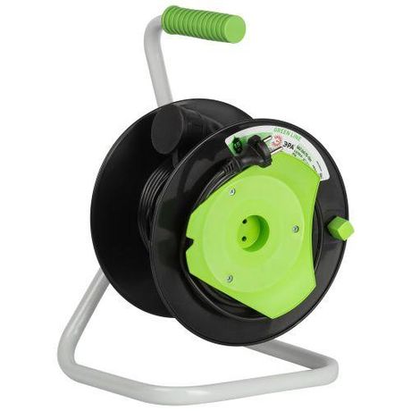 Удлинитель силовой ЭРА GREEN LINE GAZ-2x0.75-15m Greenline на катушке пластик 1 розетка без заземления 15м ПВС 2x0.75мм2 | Б0065096