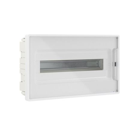 Щиток 18 мод встраиваемый FRAME ЩРв-П-18, белый, с прозрачной дверцей, 2 шинами PEN на 8 и 10 отв. F18B1WT DKC ДКС