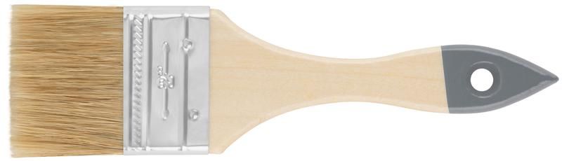 Кисть флейцевая "Лайт" 2дюйм (50мм) натур. свет. щетина деревянная ручка КУРС 00805