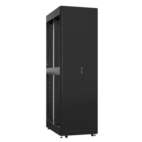 Шкаф серверный 42U 800х1200 передняя дверь: двустворчатая глухой металл IP51. задняя боковые панели: без. цвет: черный RAL9005 - EX 8242.9550 SYSMATRIX