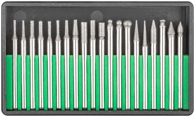 Шарошка усиленная сталь с алмазным напылением штифт диам. 3мм (уп.20шт) MOS 36480М