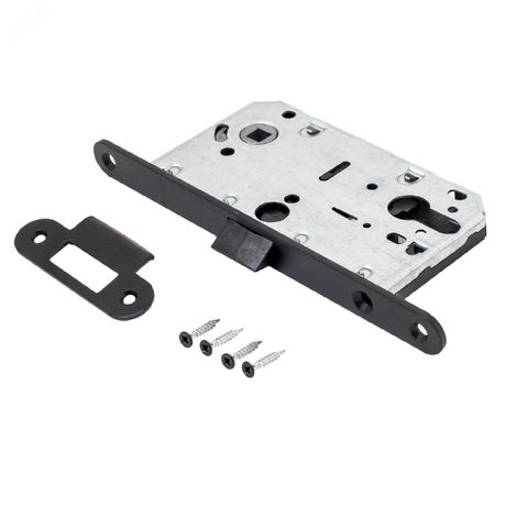 Замок врезной Аллюр АРТ PL 85-50 BL (b2b) матовый черный без ц/м - 14114 ПТК