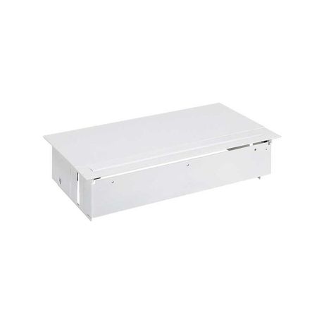 Блок розеточный врезной с крышкой и мет. вводом 3х2P+E 2хUSB зарядное уст. 2 пустых мод. бел. Simon 400 45623000-130