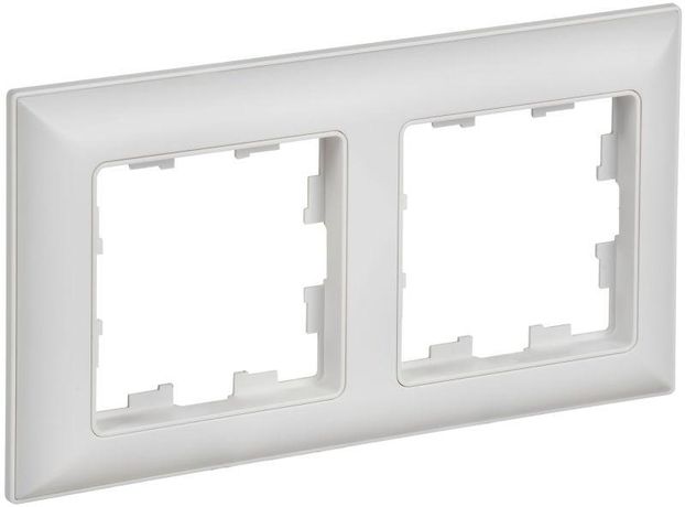 Рамка 2-м BRITE РУ-2-БрАБ арктич. бел./бел. IEK BR-M22-12-K91