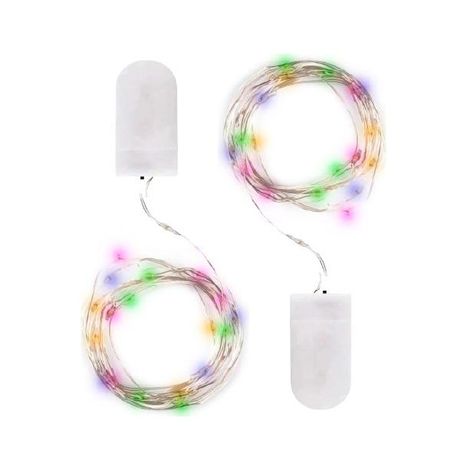 Комплект гирлянд декоративных, питание от ЭП DC-G05-20MS2, 2 шт., мульт. 20 LED, 2xCR2032, IP20 | .5047990 ФАZА ФАЗА