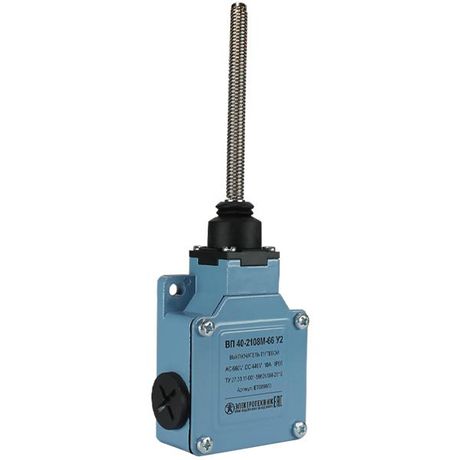 Выключатель путевой ВП 40-2108М-66 У2 1НО+1НЗ IP66 рычаг пружинный мгновенный без сальника Электротехник ET009070