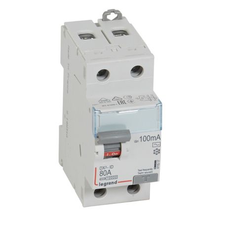 Выключатель дифференциальный (УЗО) DX3-ID 2п 80А 100мА тип AC | 411517 Legrand