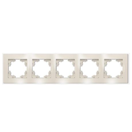 Афина рамка стеклянная пятиместная универсальная, слоновая кость (ivory) (еврослот) - 2276 Союз