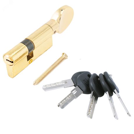 Механизм цилиндровый для врезных замков, АЛЛЮР HD FG 70-5К BP(25x10x35G) золото (латунь) - 7813 ПТК