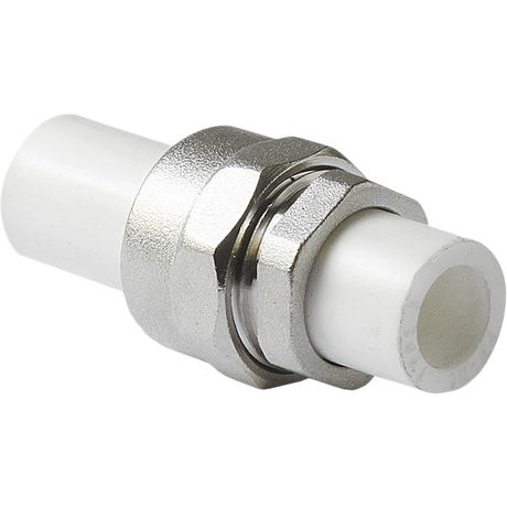 Соединение разборное 20 х 3/4'' полипропиленовое PPR белое - PA72008 PRO AQUA