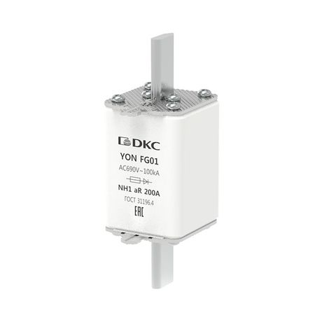 Предохранитель YON ножевого типа FG1 200А 690V характеристика aR | 1FG01-0200-690V-AR DKC ДКС