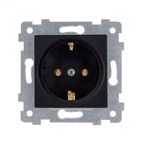 Аксиома Механизм розетки одноместной с з/к и шторкой скрытой установки РС16-454 Оникс - 151011 Кунцево