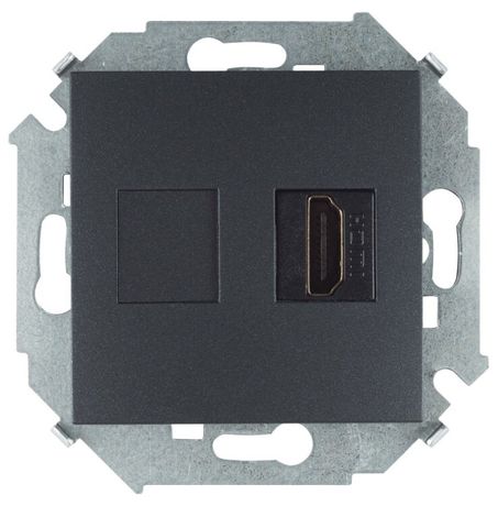 Розетка HDMI 1.4 S15 графит Simon 1591407-038