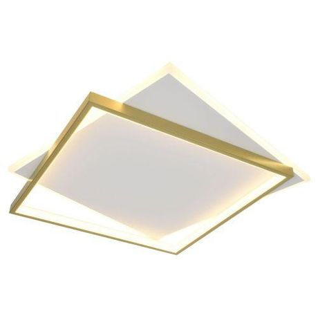 Светильник светодиодный Lima CLL-1-82-RC WH +GD 82Вт 3000К-6000К с пультом ДУ 500х500х55 бел./зол. Эра Б0069755