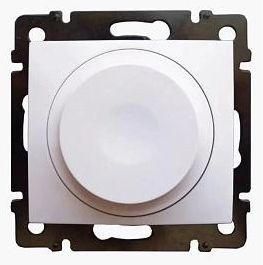 Белый DIY Диммер поворотно-нажимной универсальный LED 300Вт двухпроводной | 695155 Legrand Valena