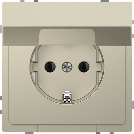 Розетка 1-м СП Merten D-Life 16А IP20 с заземл. крышкой SD сахара SchE MTN2310-6033 Schneider Electric