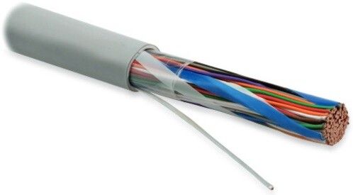 Кабель витая пара неэкранир. U/UTP кат.3 50 пар 24 AWG ОЖ solid PVC -10град.C до +50град.C UUTP50-C3-S24-IN-PVC-GY сер. Hyperline 19954
