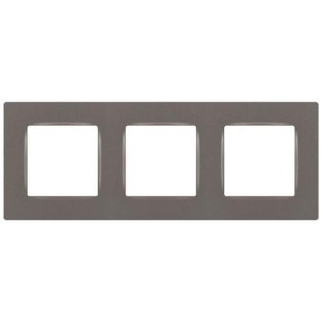 Рамка для розеток и выключателей Серия 12 12-5203-16 на 3 поста, Классик, титан | Б0067790 ЭРА