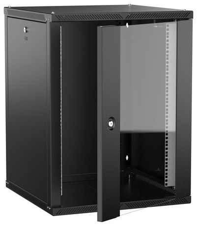 Шкаф настенный 15U 600х600мм дверь стекло черный 2.0 - LWR5-15U66-GF-2 IEK ITK арт. LWR5-15U66-GF-2