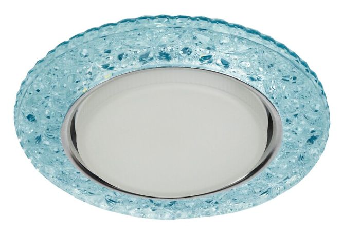 Светильник точечный декоративный DK LD25 BL/WH cо светодиодной подсветкой Gx53, голубой (50/800) | Б0029637 ЭРА