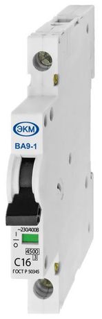 Выключатель автоматический ВА-9-1 C10 4.5кА ультратонкий корпус 9мм Меандр A8302-19910567