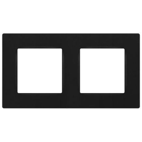 Рамка для розеток и выключателей Серия 12 12-5202-05 на 2 поста, Классик, антрацит | Б0067789 ЭРА