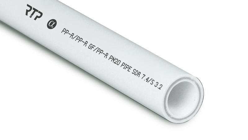 Труба PPR 50х6.9 PN20 стекловолокно бел. (дл.2м) RTP 14150