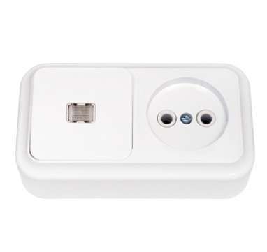 Беларусь блок нар 1кл Выкл С индик+розетка В-РЦ-563 - Bylectrica