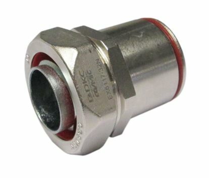 Взрывозащищенная Ex e муфта жесткая труба-металлорукав. DT 20 мм. DN15. Никелированная латунь. IP66/67 - EX6117-20N ДКС