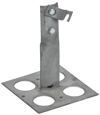 Держатель проводника круглого 6-10мм винтовой для плоской кровли h=90мм оцинкованная сталь TD IEK - ZDP85-13-1-16-90